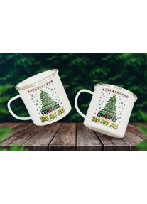 Ретро канче Merry Christmas Xo Xo Xo Green